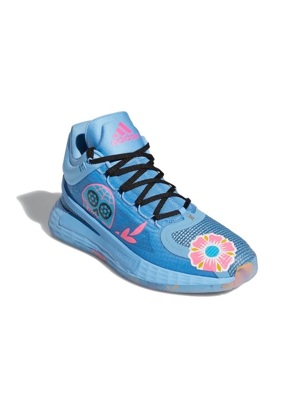 adidas Blue Dia de Los Muertos Floral-Accent Athletic Shoe